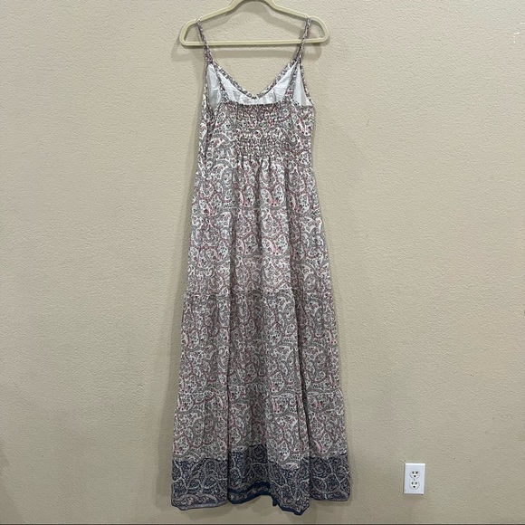 Oui Collection Womens Floral Multi Tiered Maxi Dress Sz 40 Boho Coastal Beachy - Picture 7 of 10